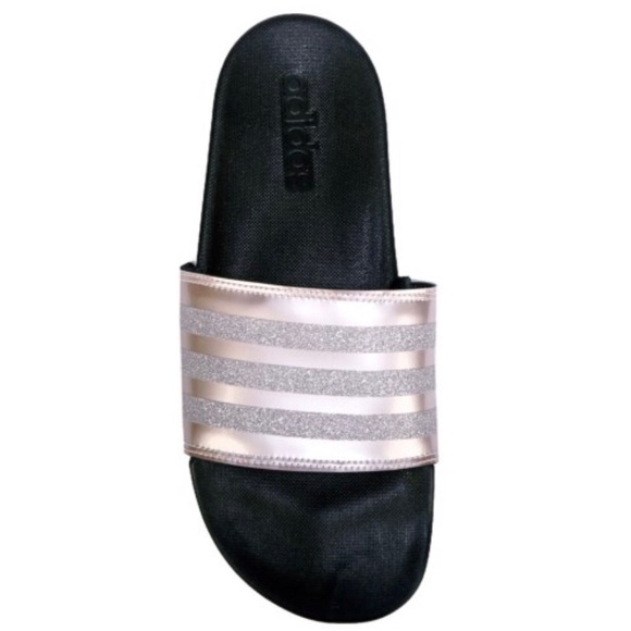 adidas slides rose gold